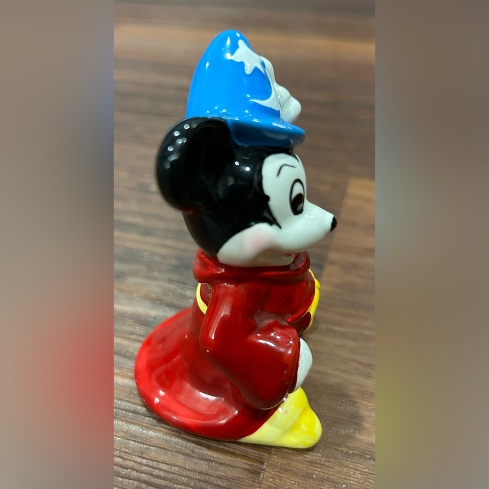 Vintage Disney Mickey Sorcerer's Apprentice Fantasia Wizard Ceramic Figure Japan - Picture 6 of 11